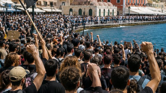 Solidarity Actions Surge in Chania Amid Hunger Strike Crisis